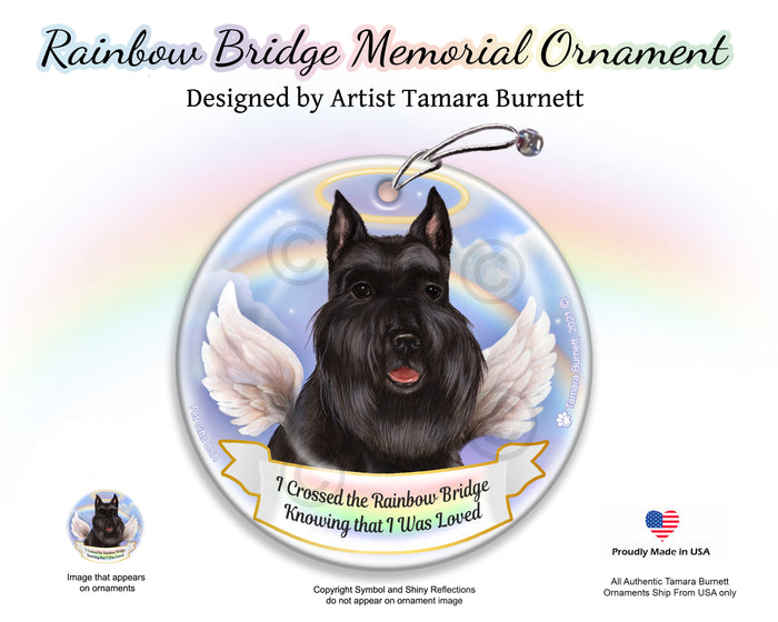 Borzoi White Rainbow Bridge Memorial Ornament