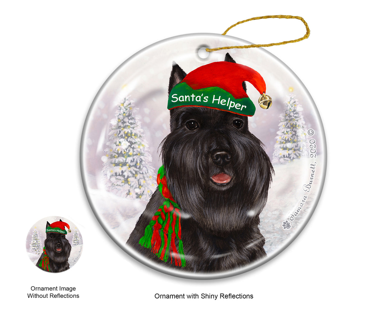 Schnauzer - Santa's Helper Ornament