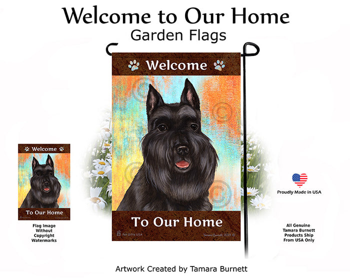 Schnauzer Welcome To Our Home Garden Flags