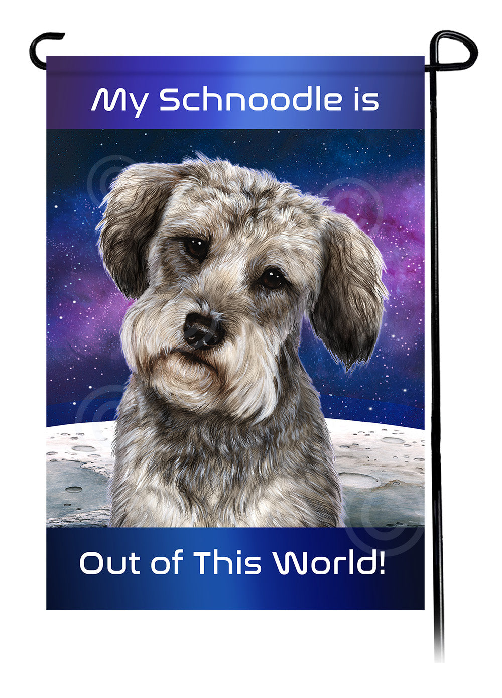 Schnoodle Out Of This World Garden Flags