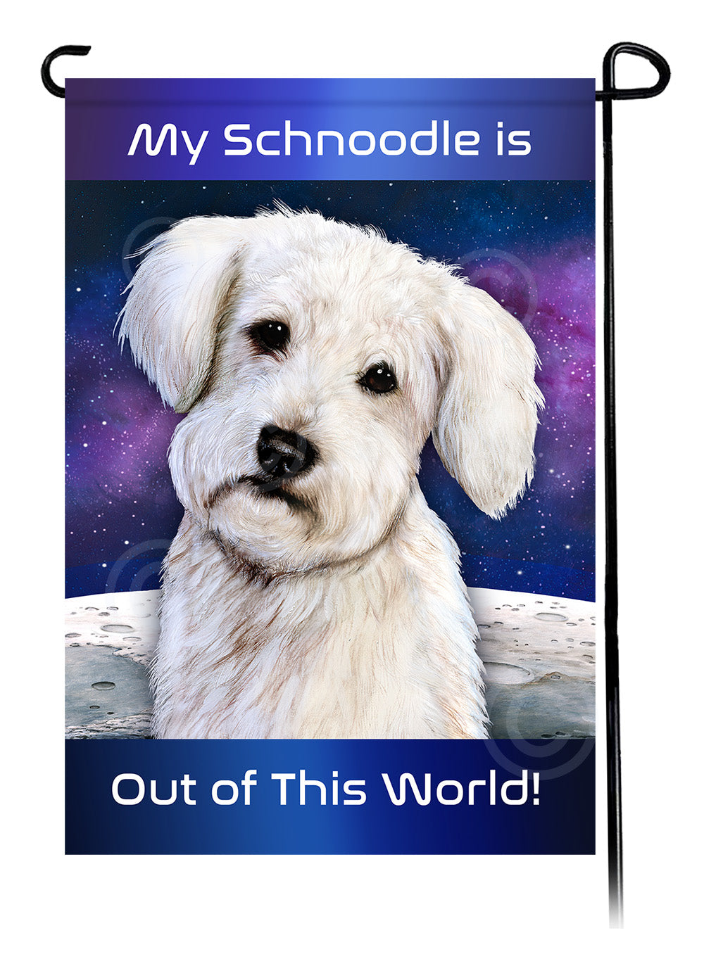 Schnoodle Out Of This World - Garden Flag