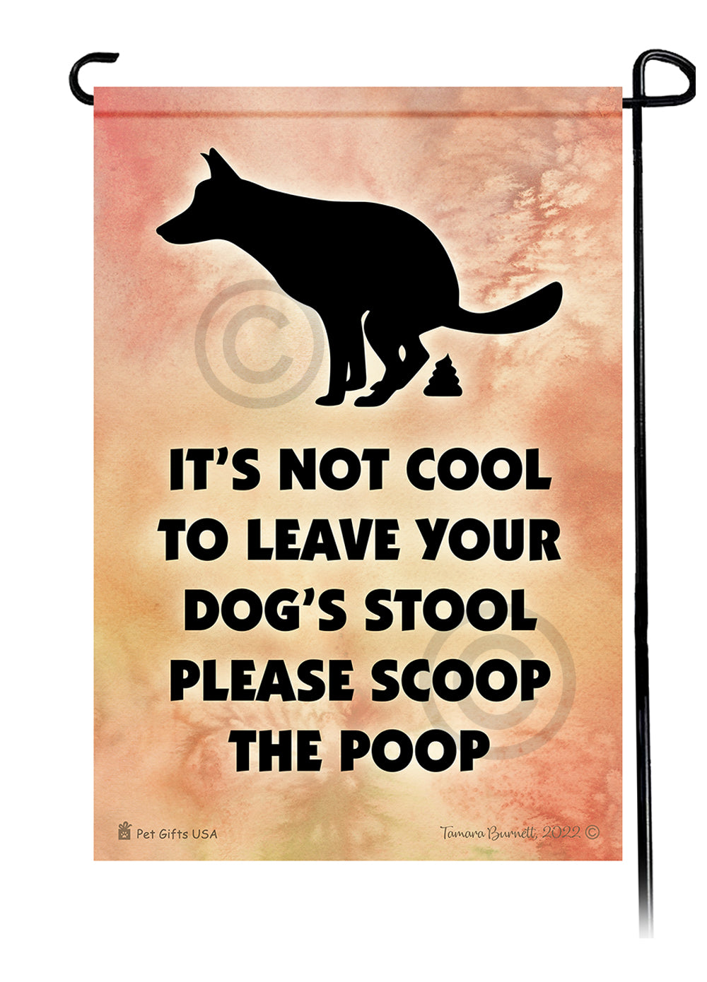 Poo Busters Garden Flags
