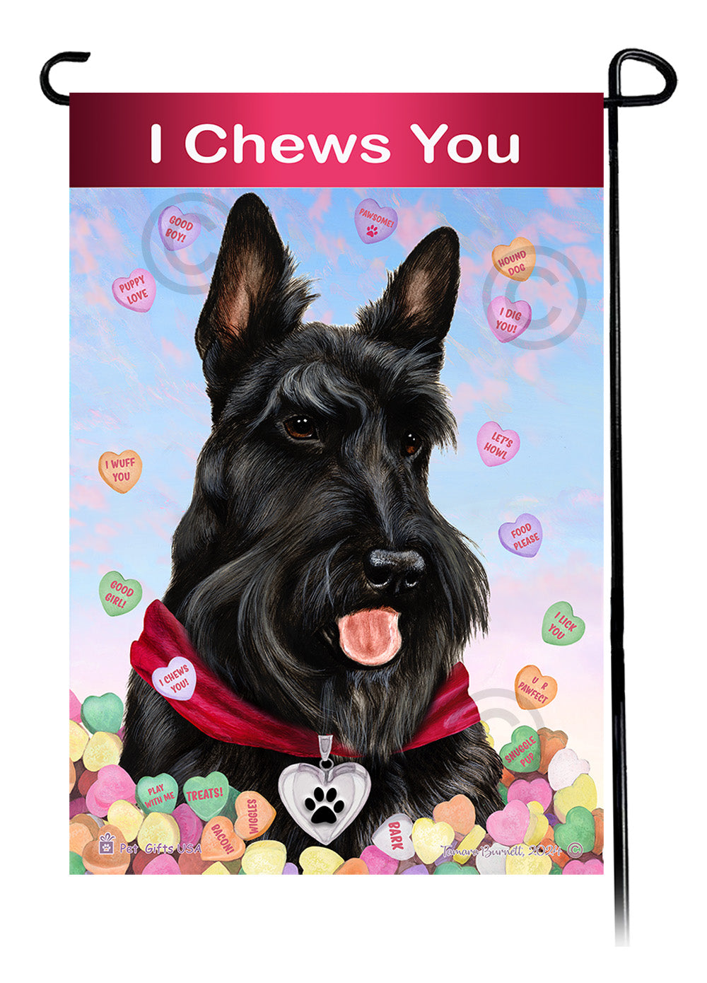 Scottish Terrier Valentine Sweetheart Garden Flags