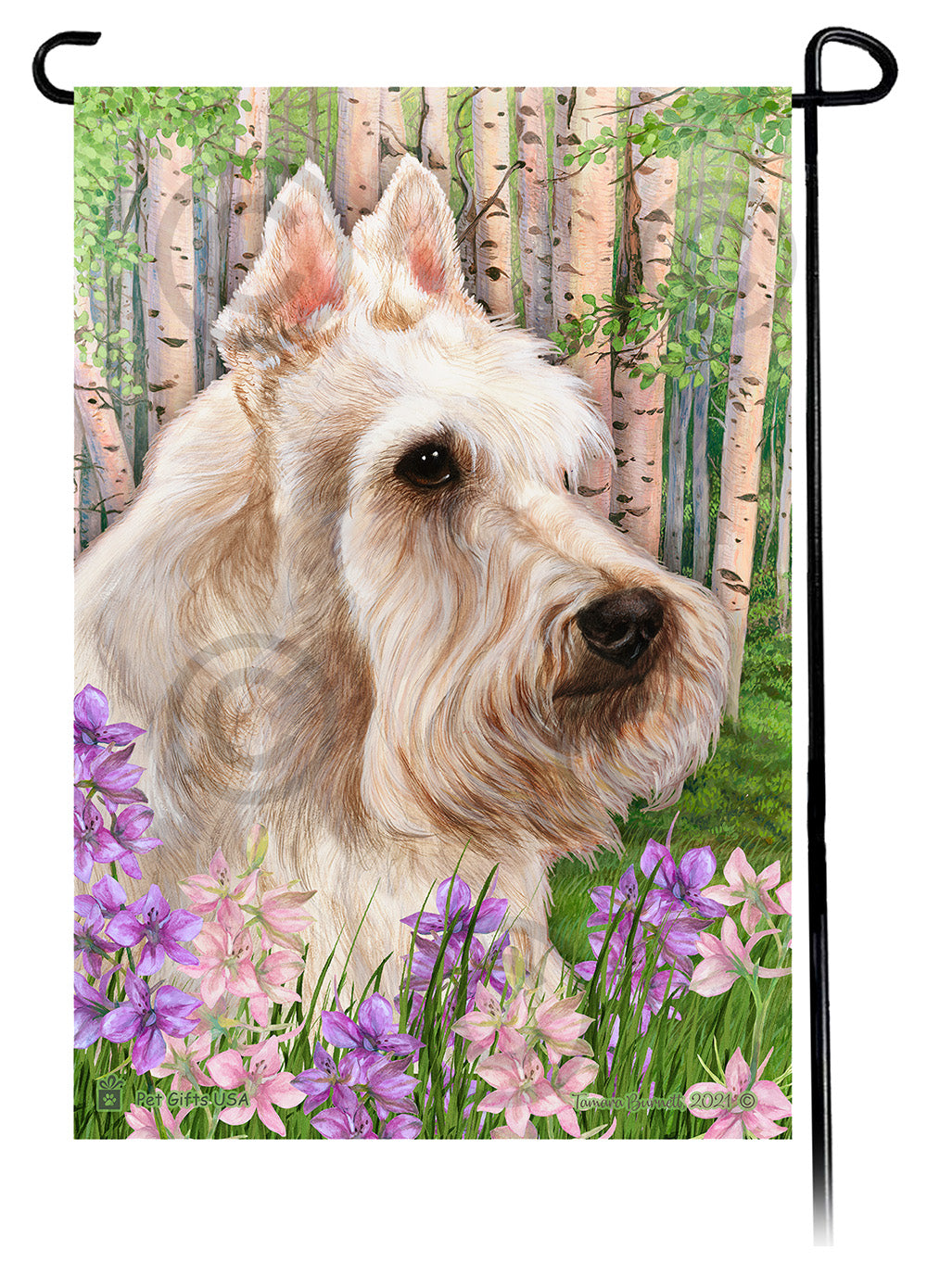 Scottish Terrier Spring Flowers - Garden Flag