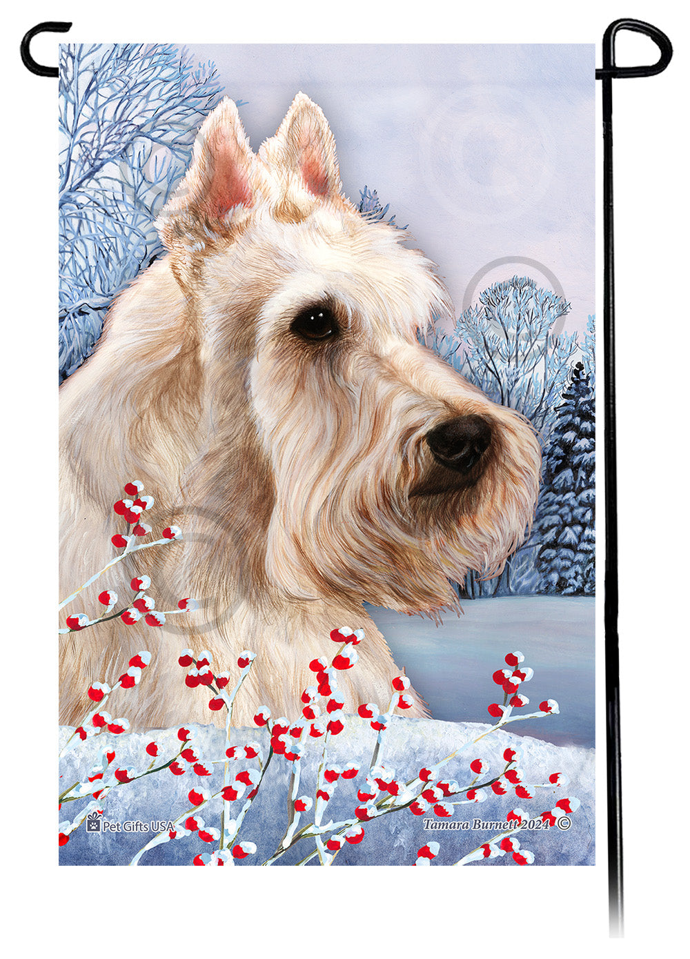 Scottish Terrier Winterberries - Garden Flag
