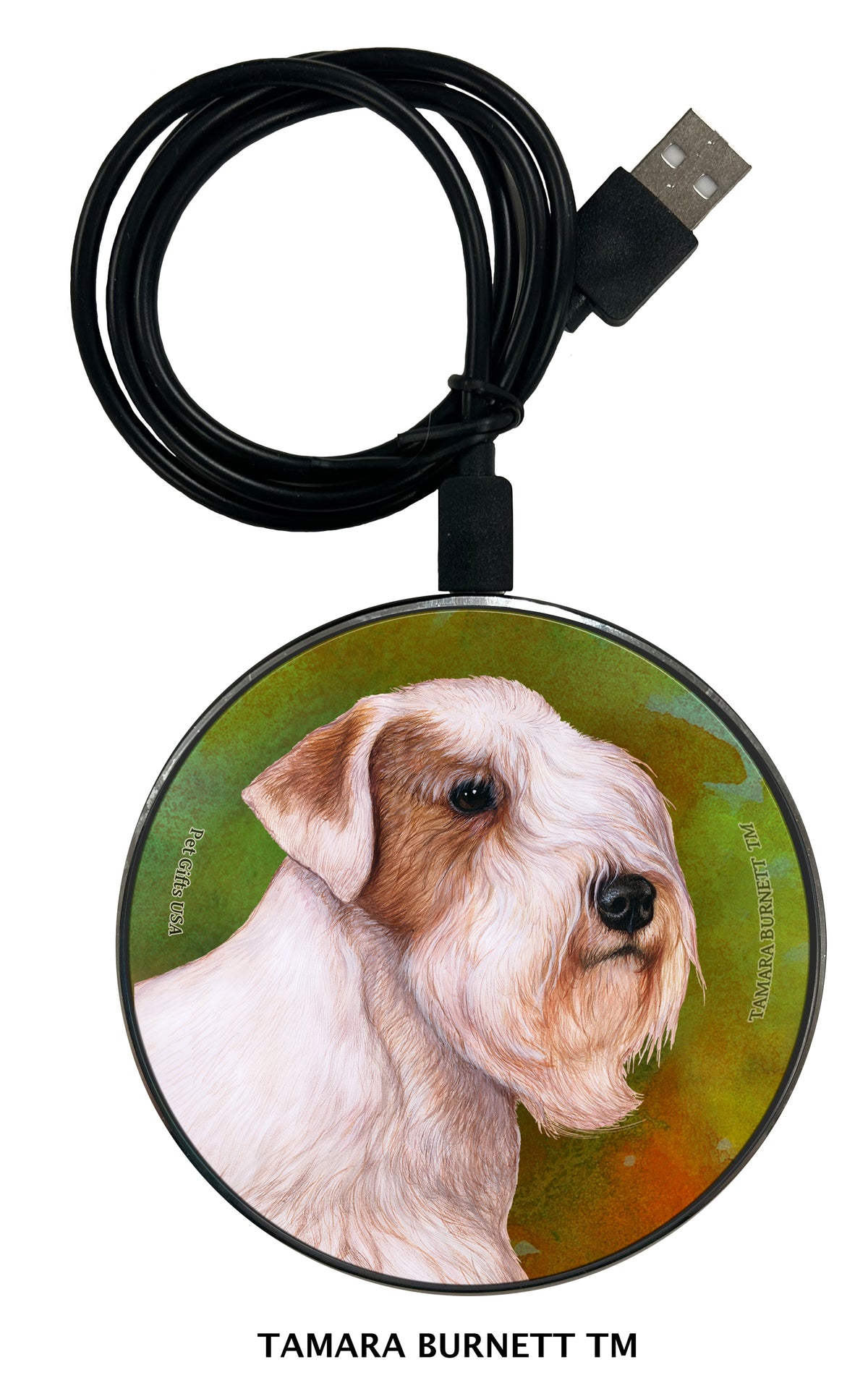 Sealyham Terrier Tan and White Zoomies Wireless Charger