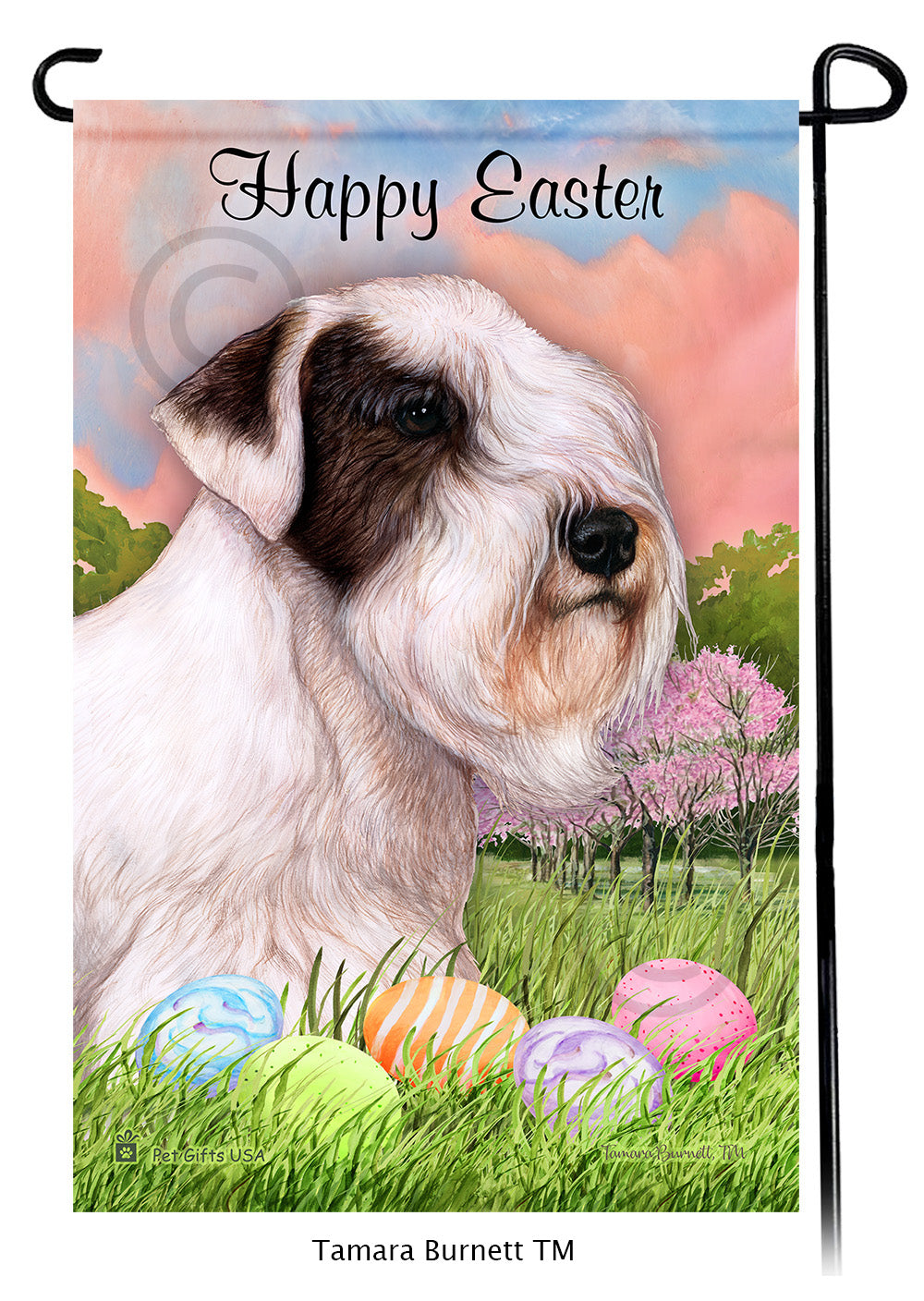 Sealyham Terrier Happy Easter - Garden Flag