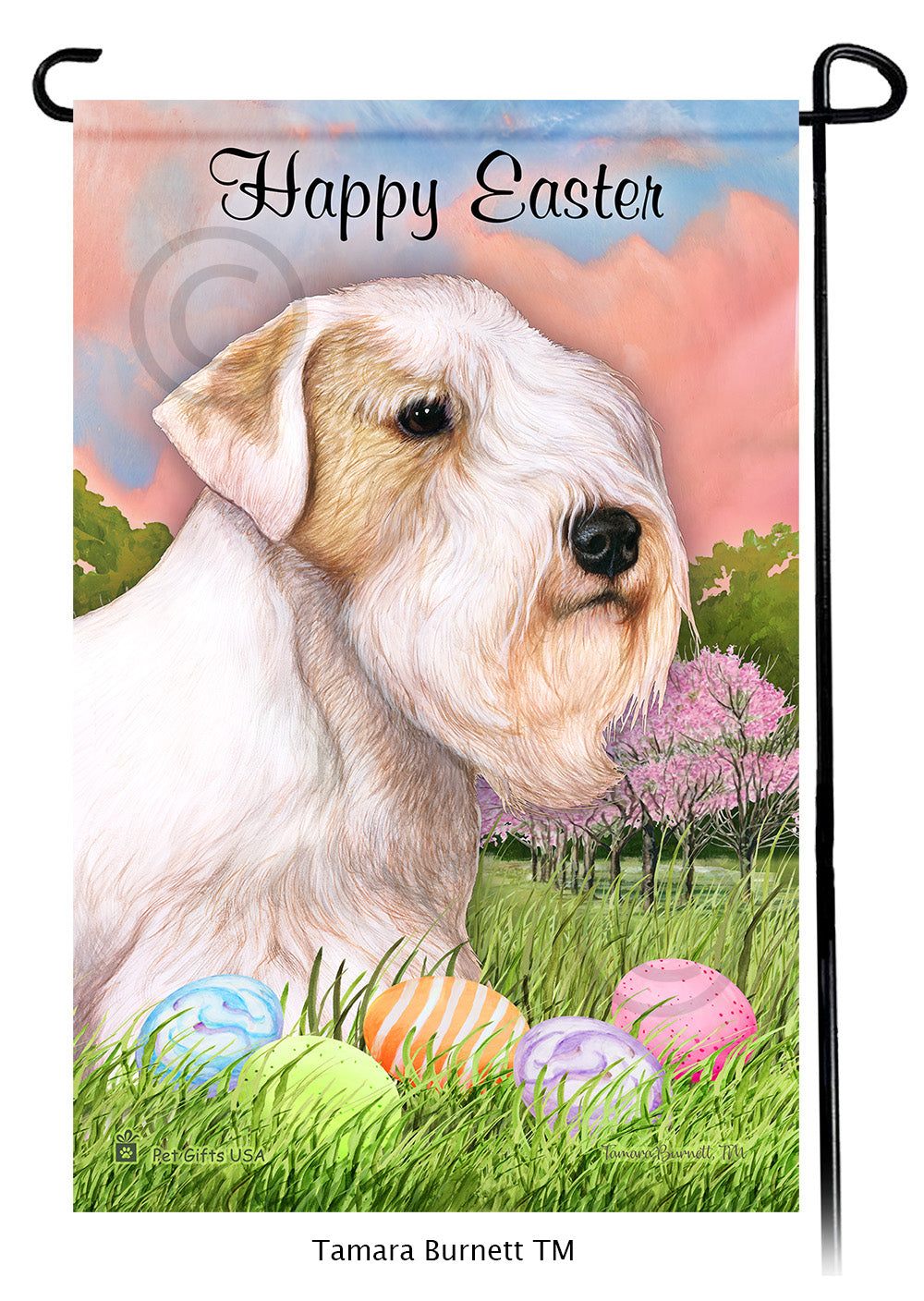 Sealyham Terrier Happy Easter - Garden Flag