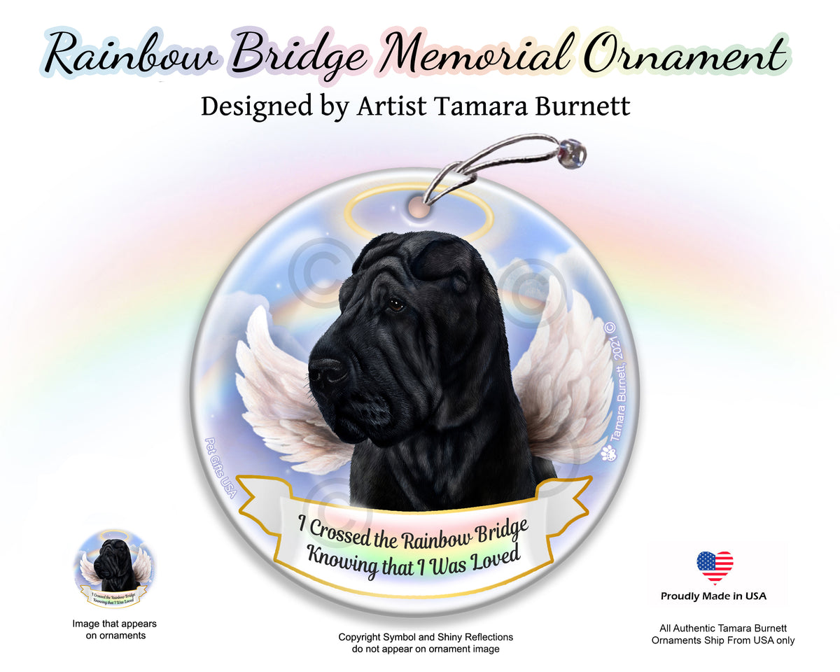 Shar Pei Rainbow Bridge Memorial Ornament