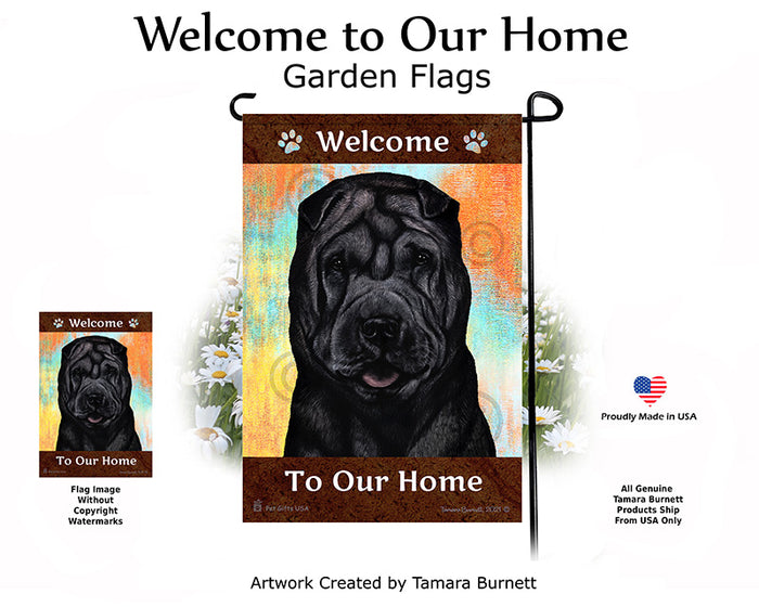 Shar Pei Welcome To Our Home Garden Flags