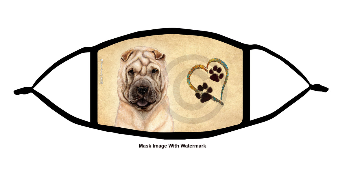 Shar pei (Cream) Face Mask
