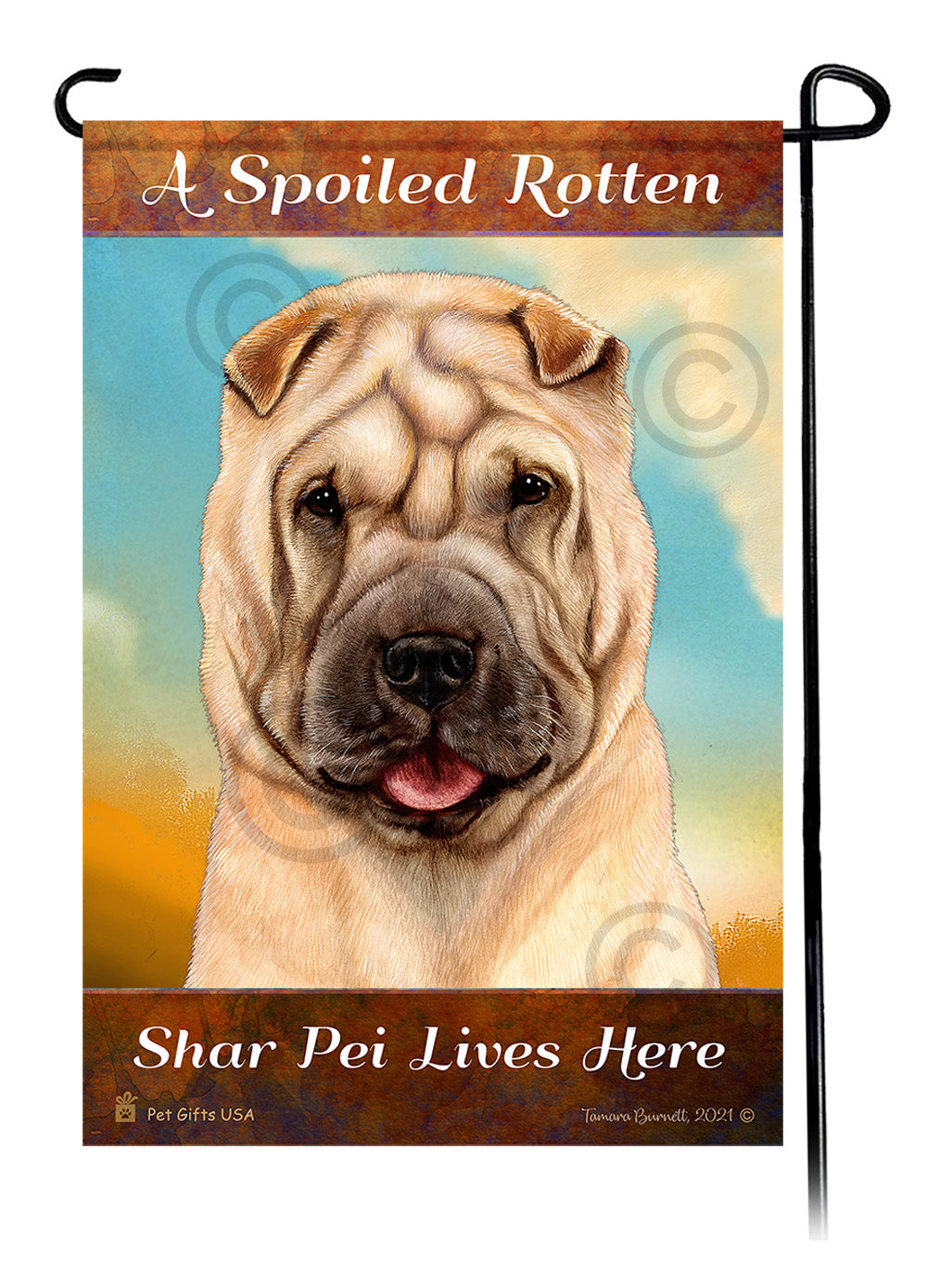 Shar Pei Spoiled Rotten - Garden Flag