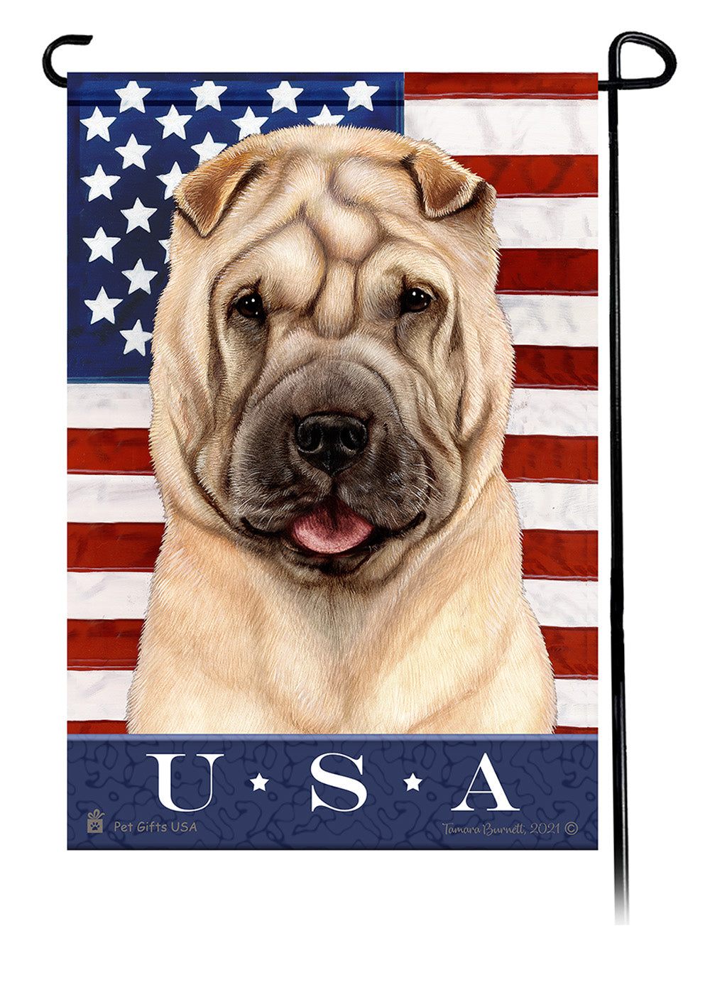 Shar Pei True Blue - Garden Flag