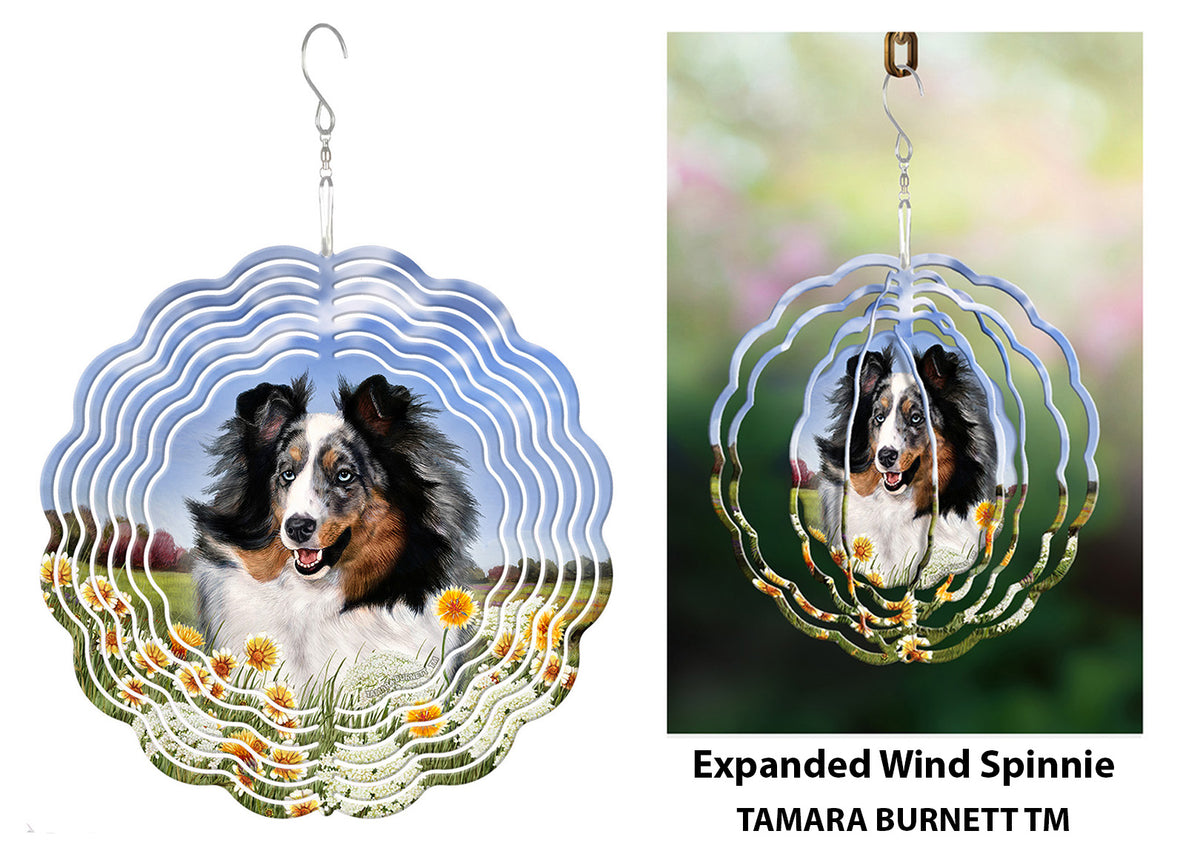 Shetland Sheepdog Blue Merle Wind Spinner