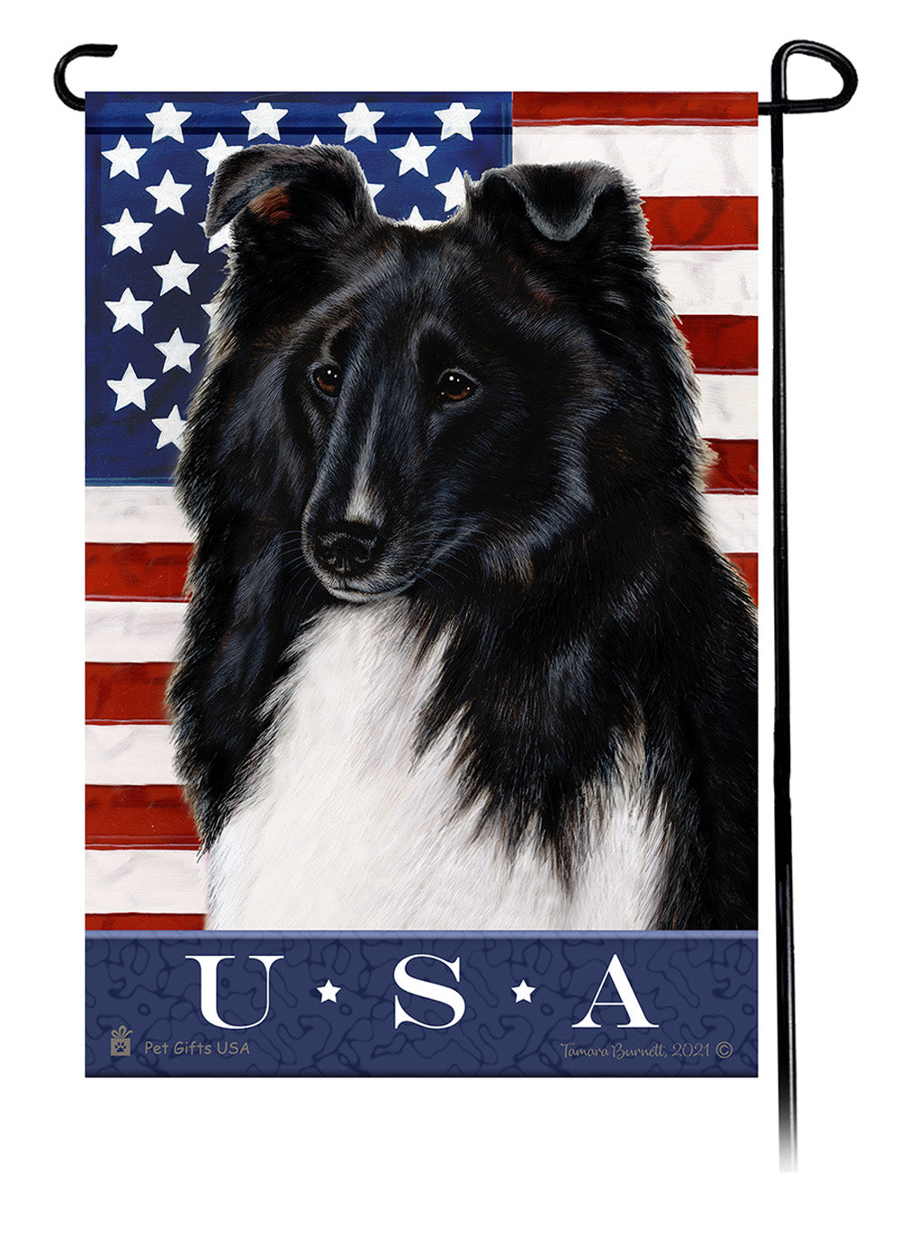 Shetland Sheepdog True Blue Garden Flags