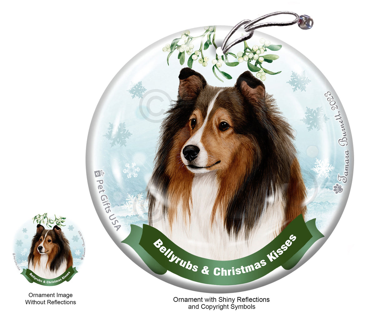 Sheltie Sable Ornament