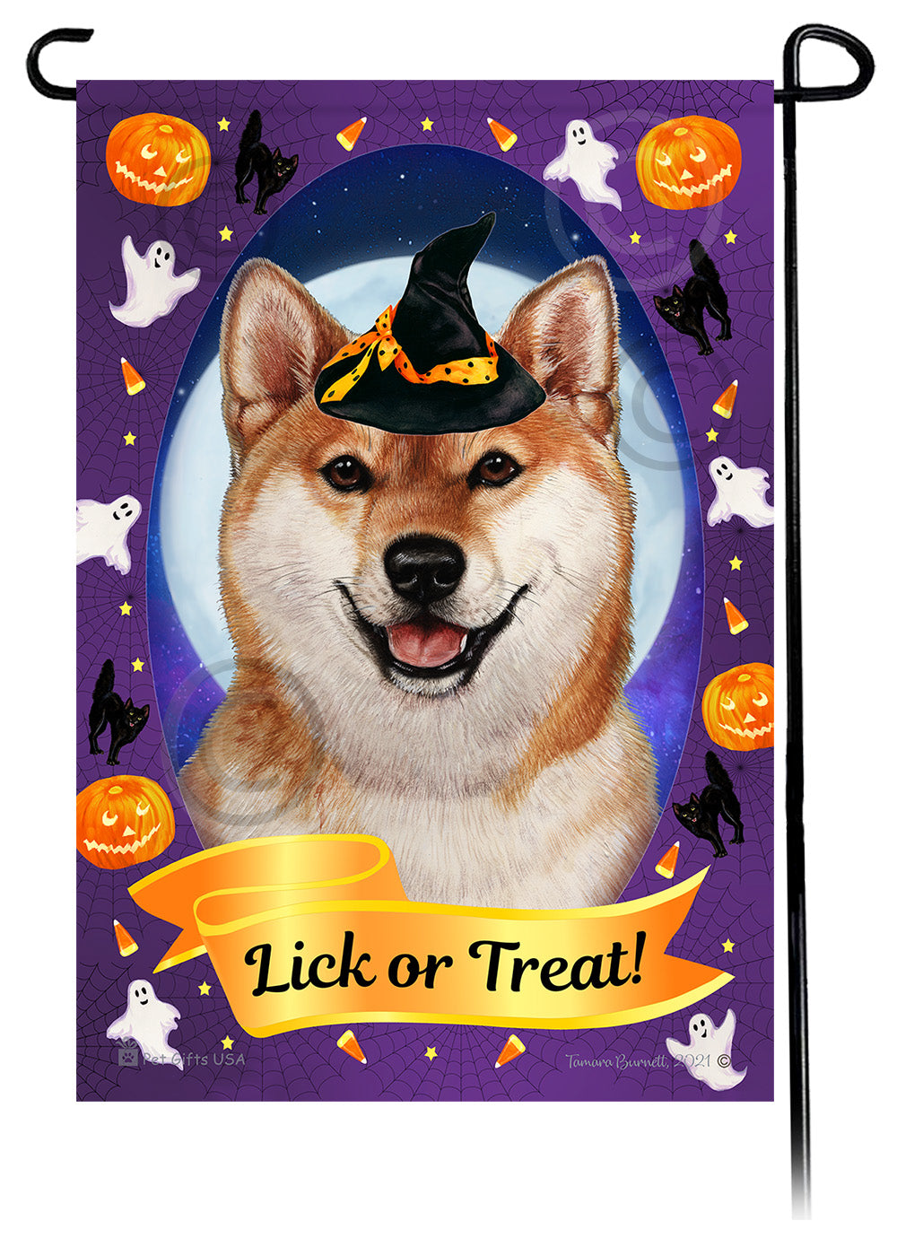 Shiba Inu Halloween Howls Garden Flags