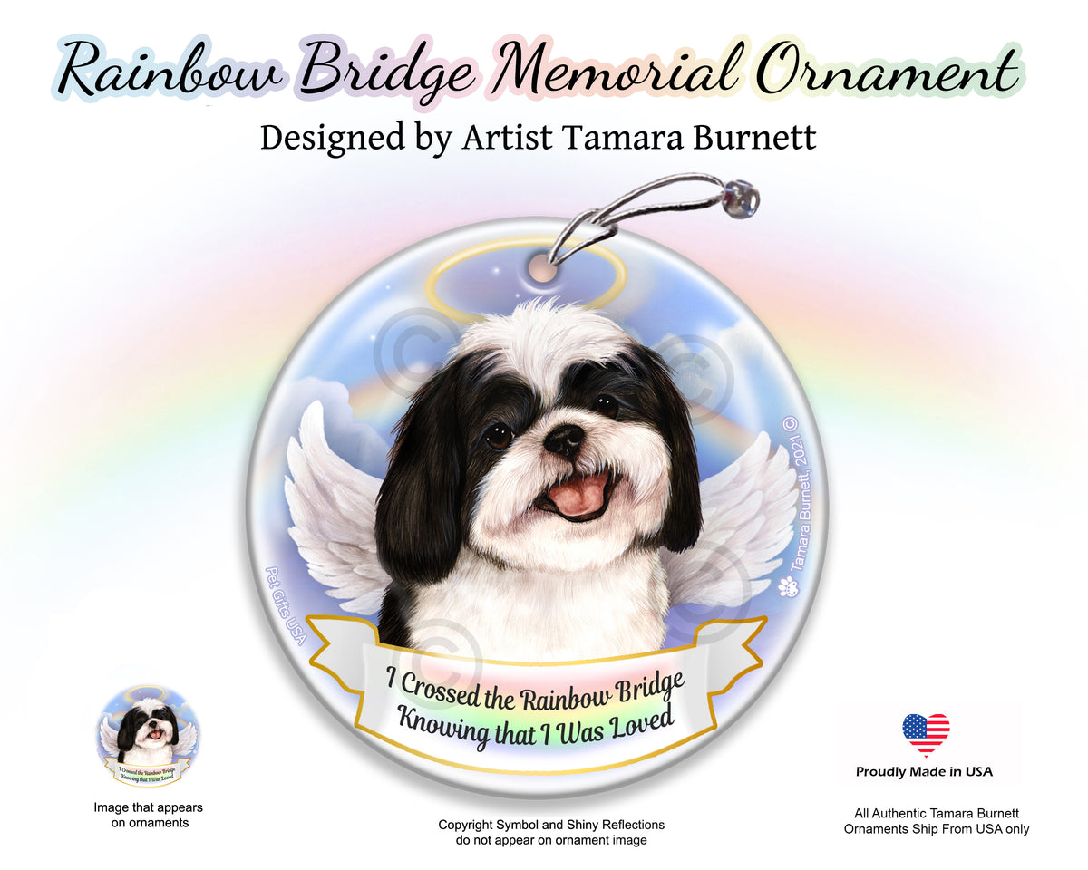 Shih Tzu Rainbow Bridge Memorial Ornament