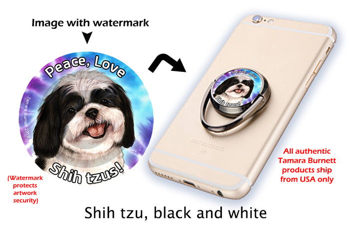 Shih Tzu Black and White Phone Stand