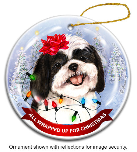 Shih Tzu All Wrapped Up Ornament
