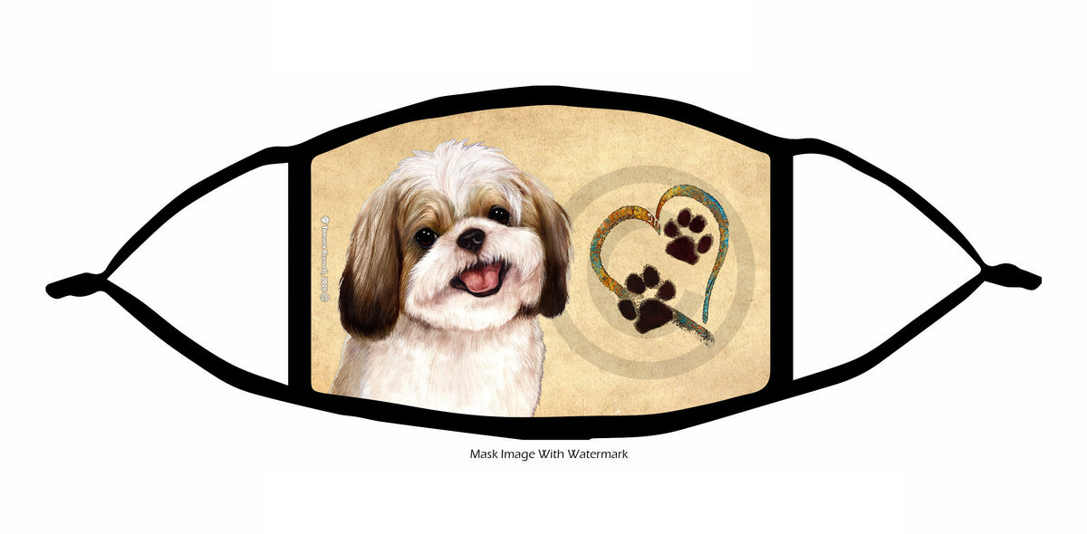 Shih Tzu (Gold and White) Face Mask