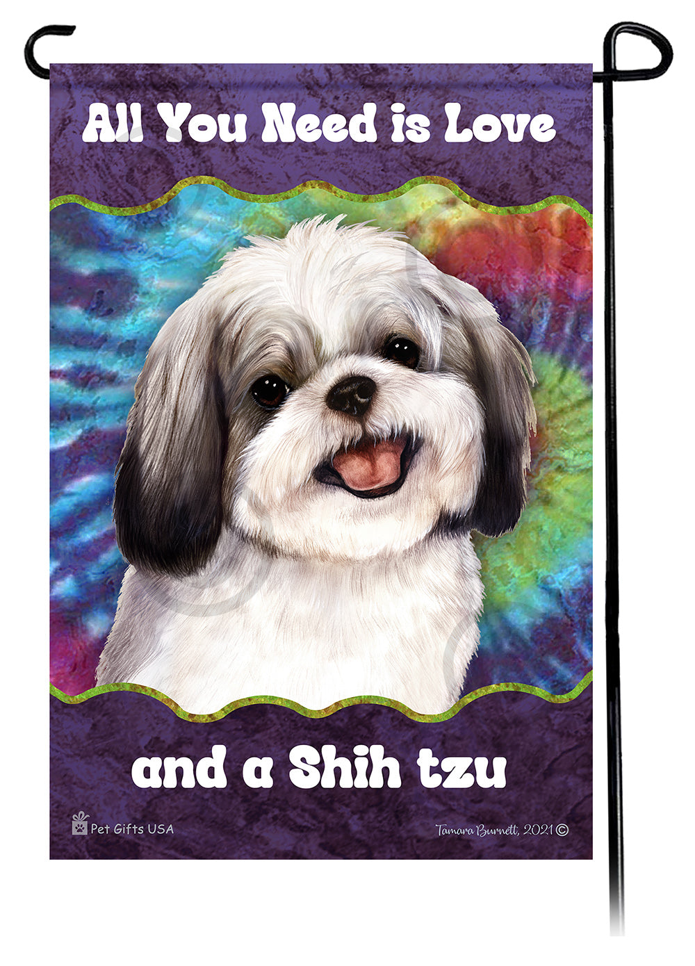 Shih Tzu All You Need Is Love Garden Flag
