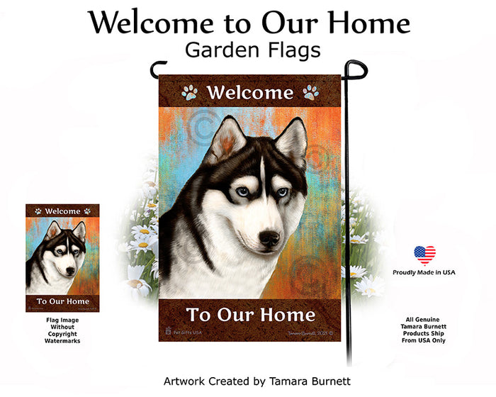 Siberian Husky Welcome To Our Home Garden Flags