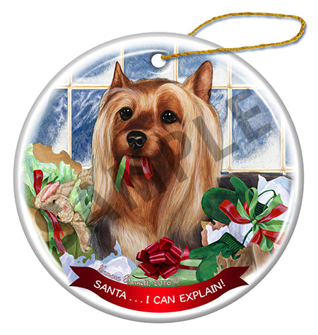 Silky Terrier - Santa I Can Explain Ornament