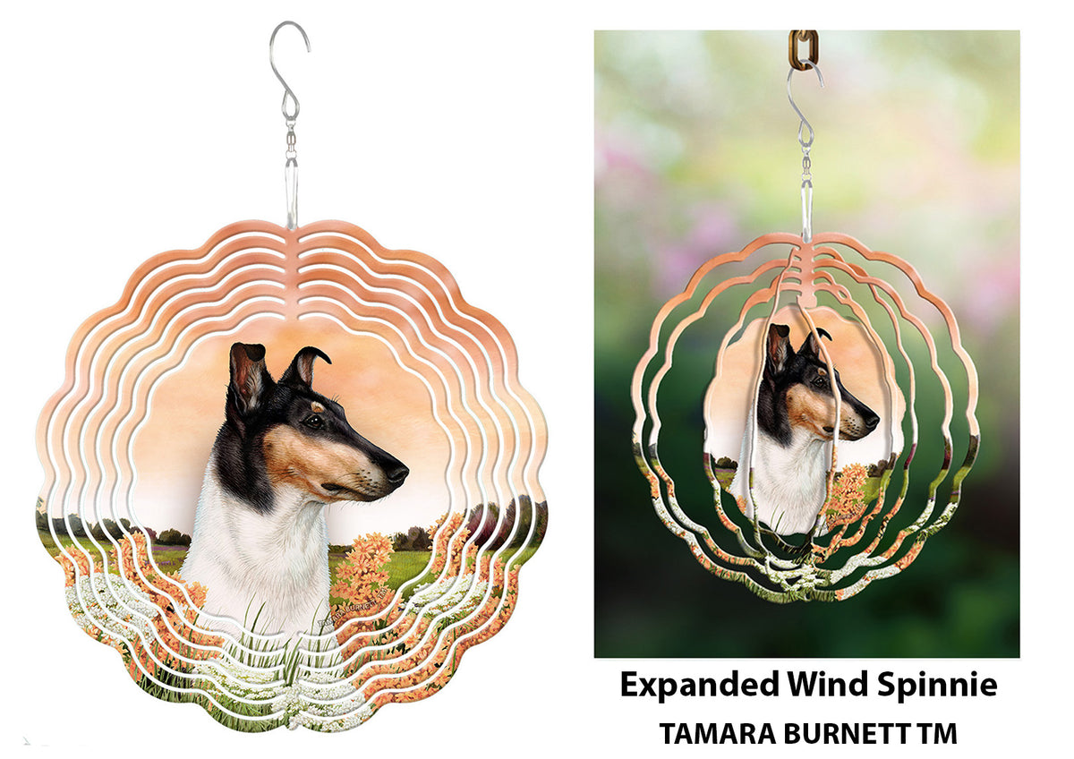 Smooth Collie Tri Wind Spinner