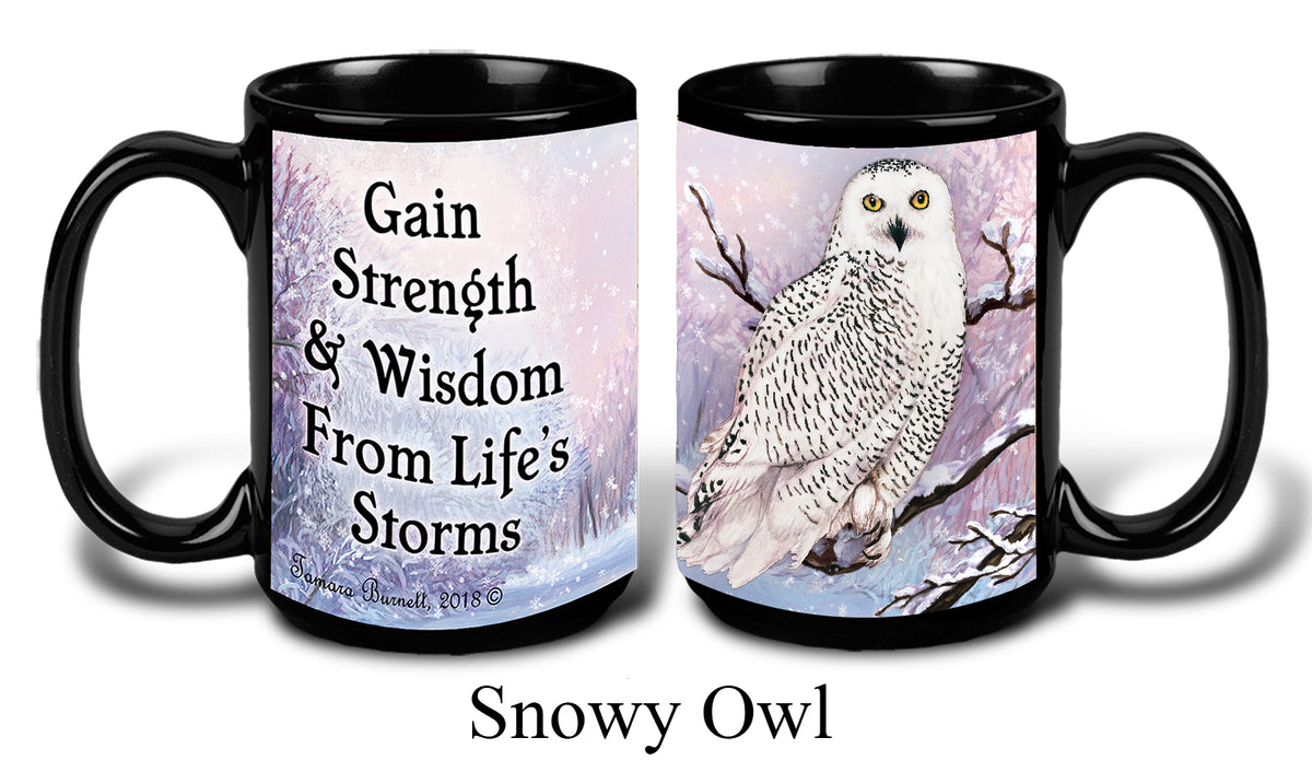 Snowy Owl Winter Mug 15 oz
