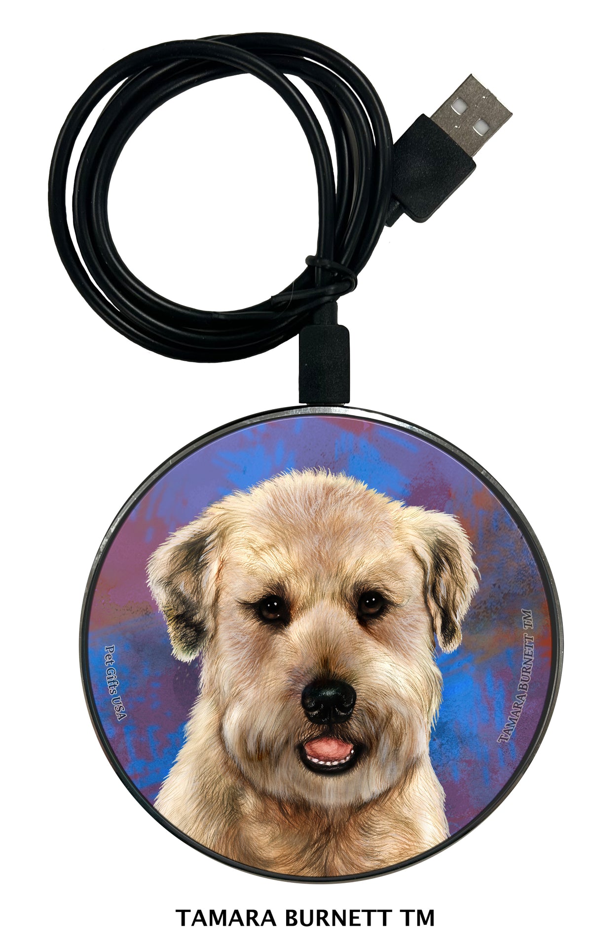 Soft Coated Wheaten Puppy Cut Zoomies Wireless Charger