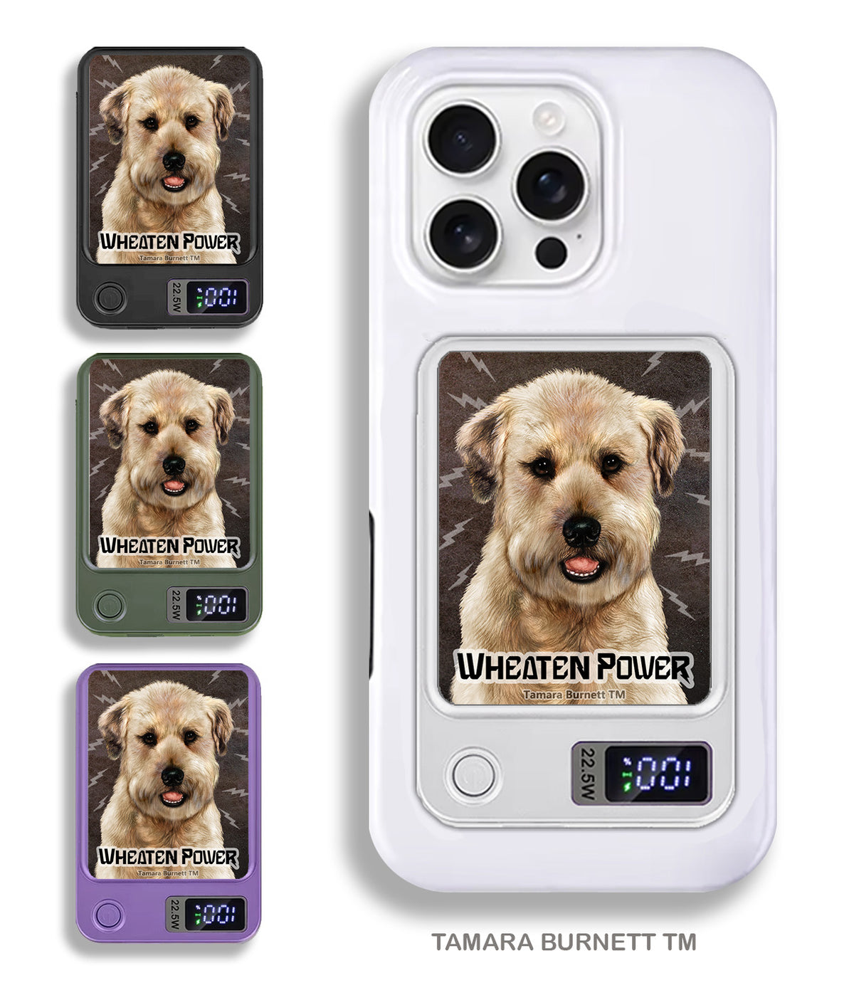 Soft Coated Wheaten Puppy Cut Phone Bank Wireless Charger