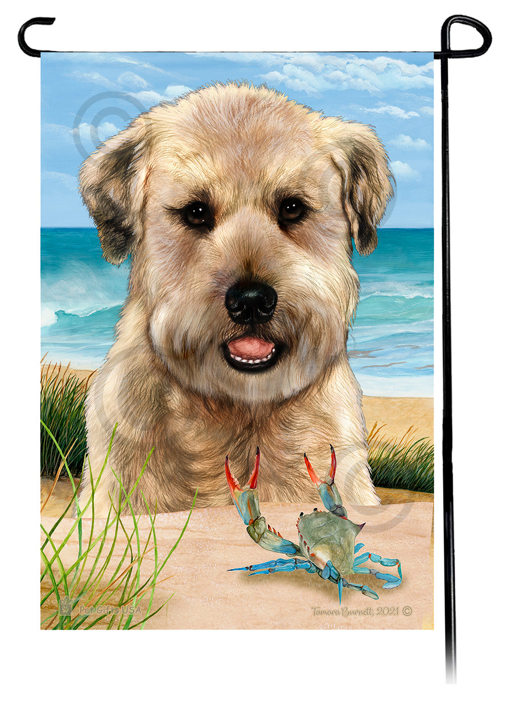Soft Coated Wheaten Summer Flowers Garden Flag