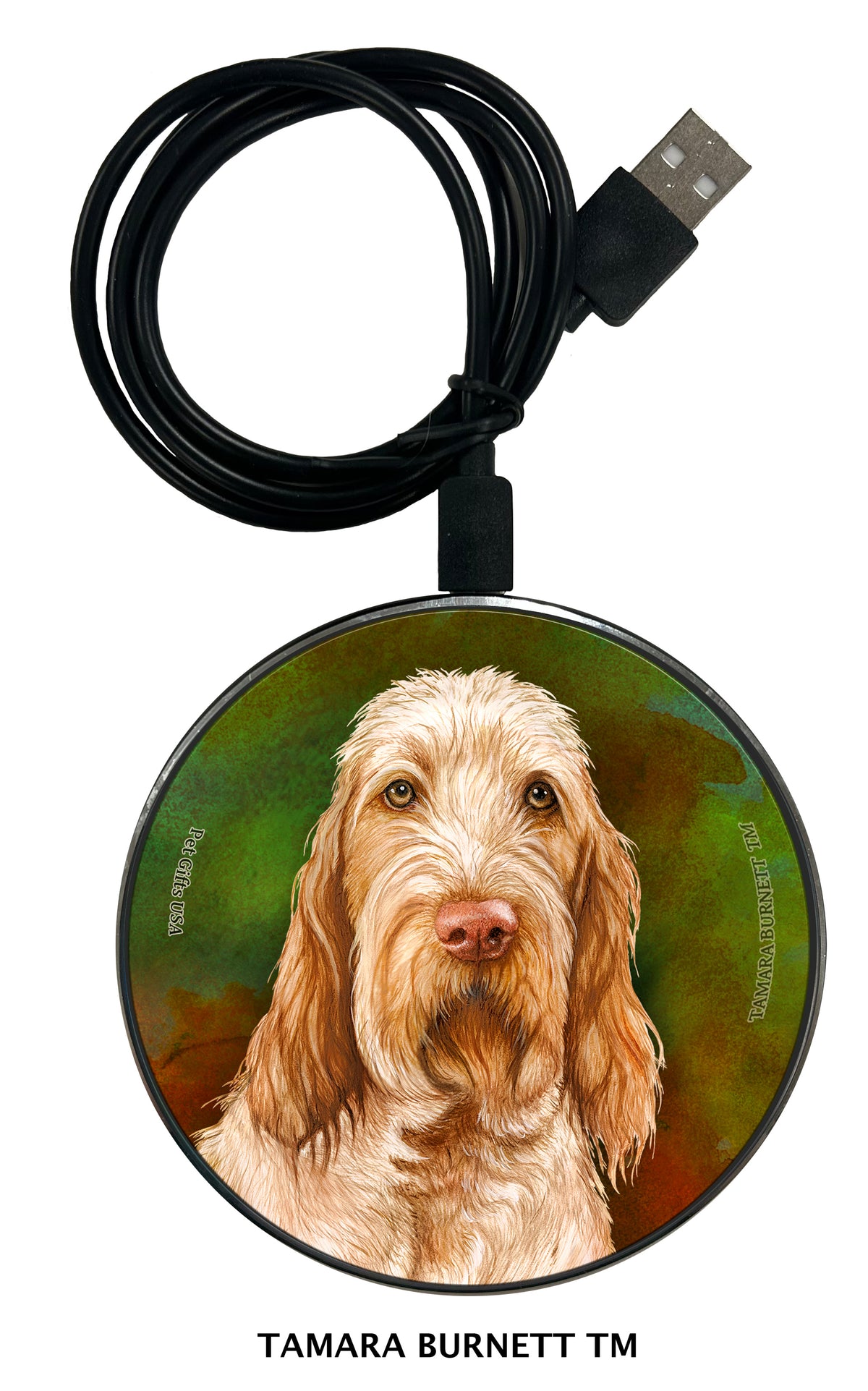 Spinone Italiano Orange Roan Zoomies Wireless Charger