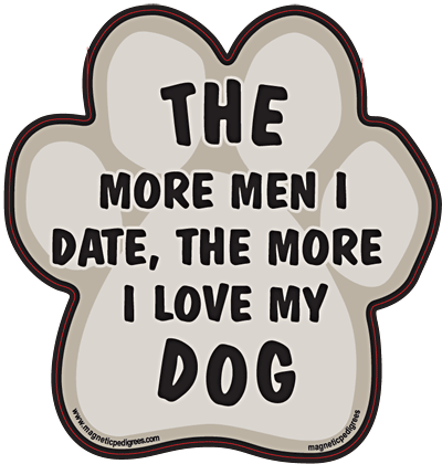 Paw Shaped Stuck On Pedigree Sticker