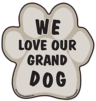 Paw Shaped Stuck On Pedigree Sticker