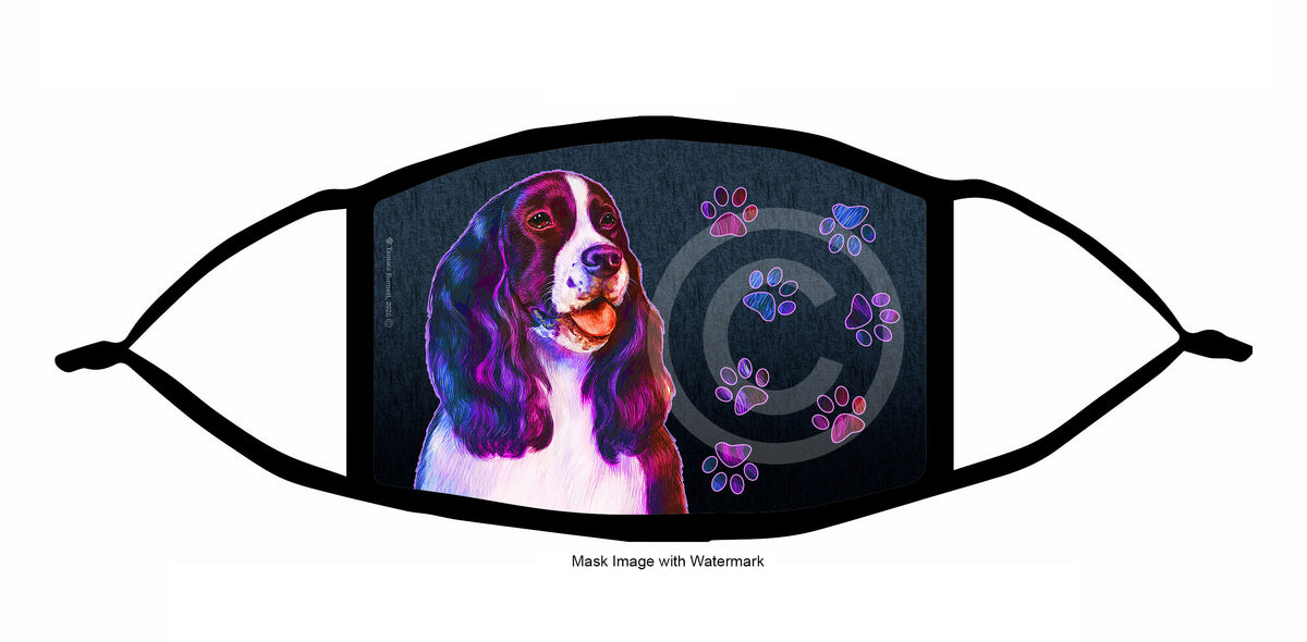 Springer Spaniel (Liver and White) Face Mask