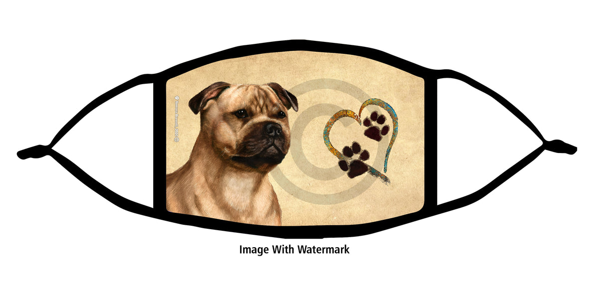 Staffordshire Bull Terrier (Fawn) Face Mask