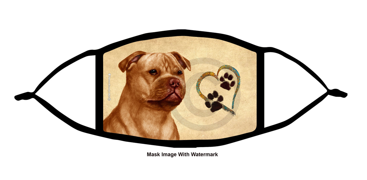 Staffordshire Bull Terrier (Orange) Face Mask
