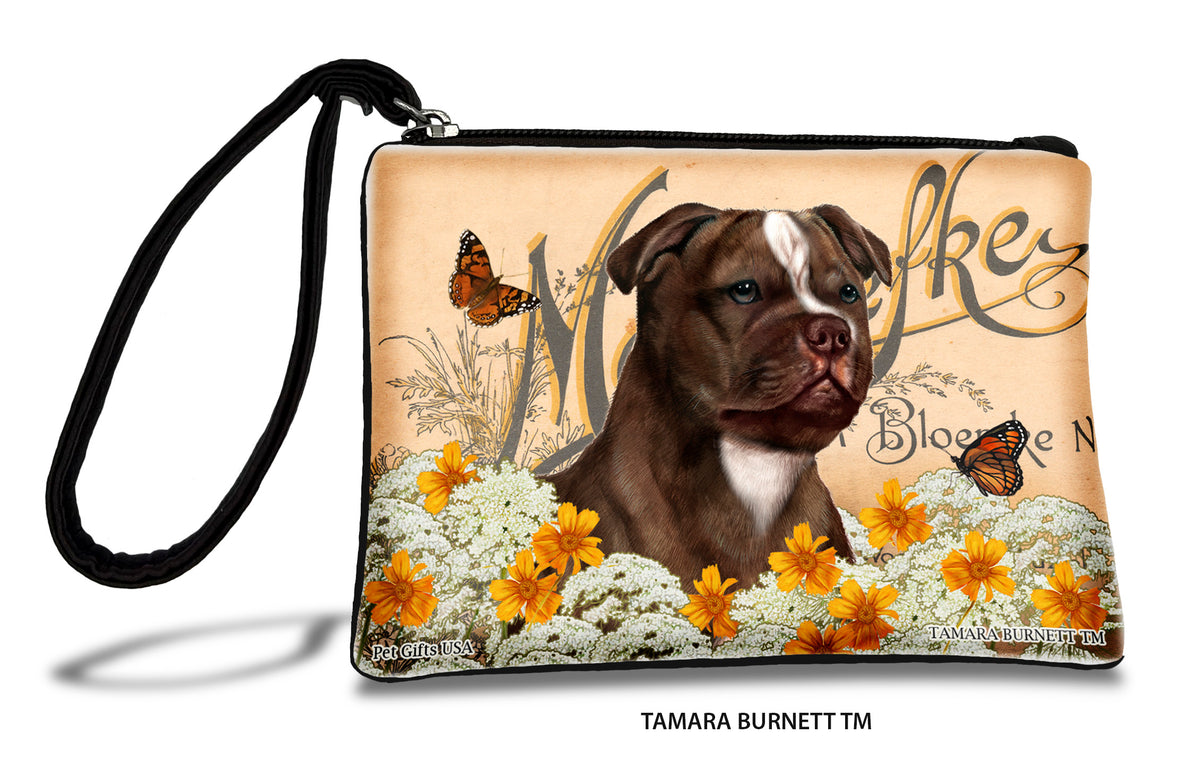 Staffordshire Bull Terrier Chocolate And White Zippees Pet Pouch