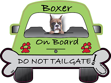 Boxer Do Not Tailgate Magnets