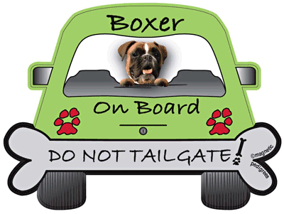 Boxer Do Not Tailgate Magnets