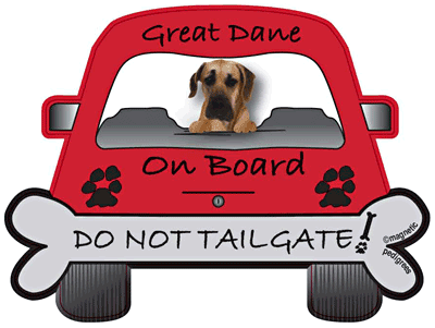 Great Dane Do Not Tailgate Magnets