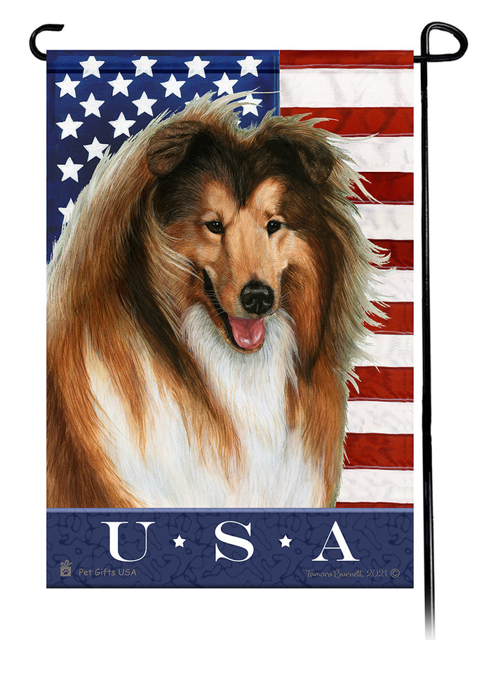 Collie True Blue Garden Flags