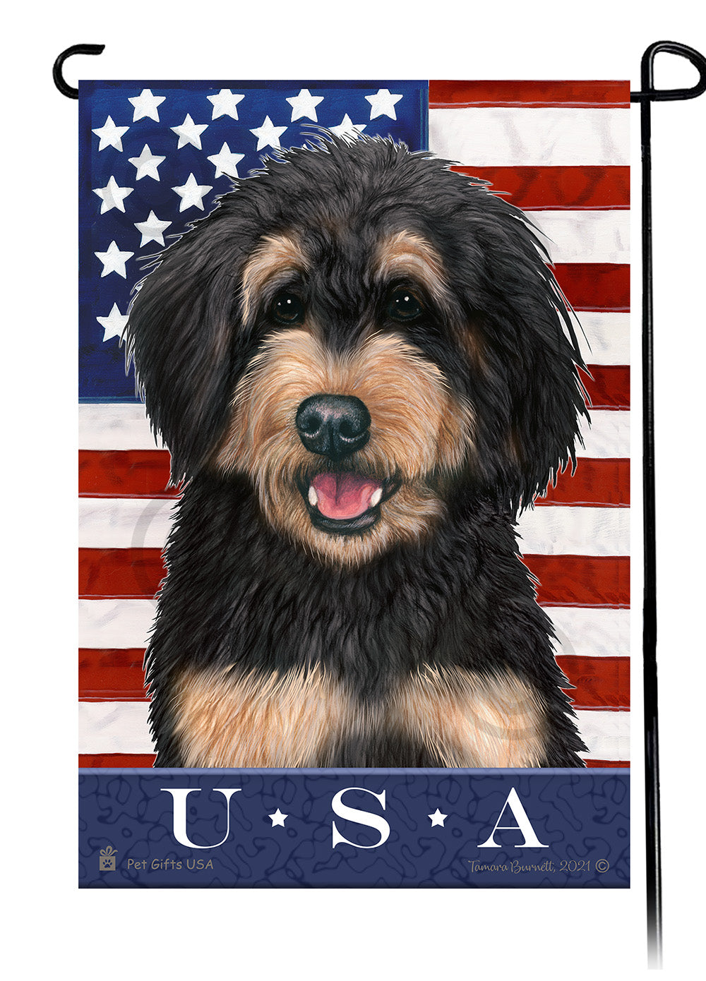 Bernedoodle True Blue - Garden Flag