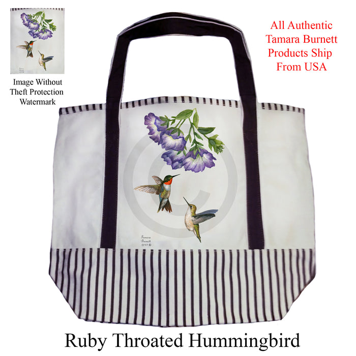 Ruby Throated Hummingbird - Tote Bag