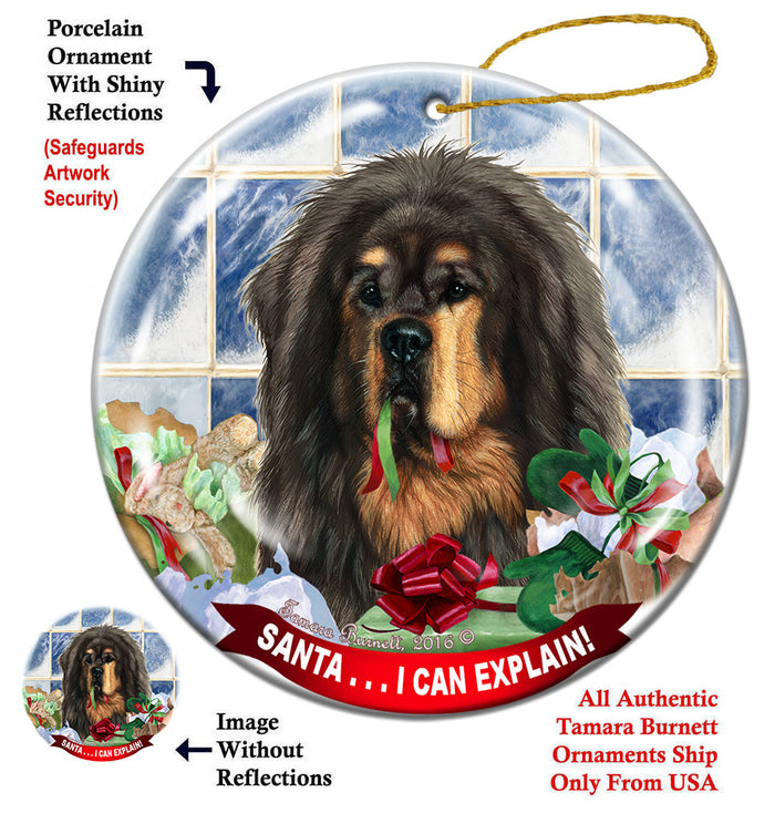 Tibetan Mastiff - Santa I Can Explain Ornament