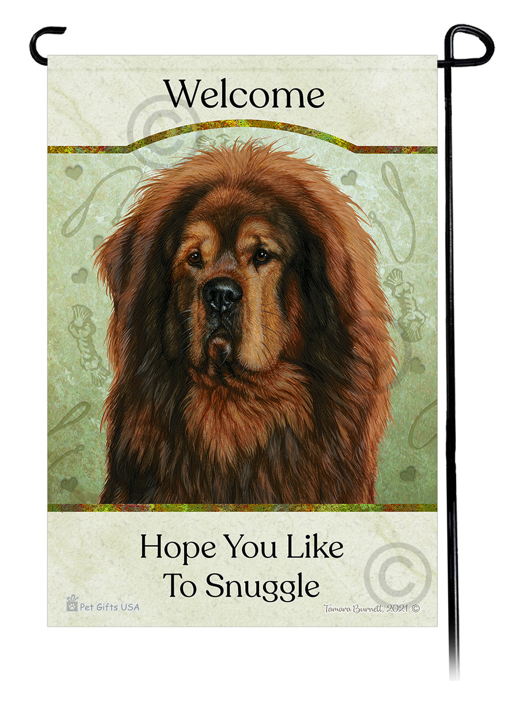 Tibetan Spaniel Hope You Like To Snuggle - Garden Flag