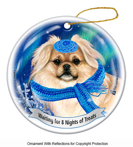 Tibetan Spaniel Cream Ornament