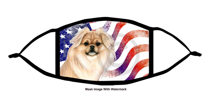 Tibetan Spaniel (Cream) Face Mask